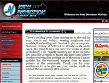 Tablet Screenshot of newdirectionhockey.com